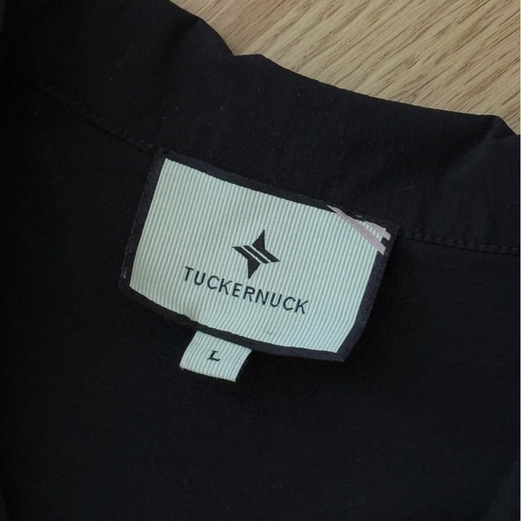 Tuckernuck Black Sleeveless Charlie Shirt Dress Button Front Stretch Size Large - Picture 7 of 15